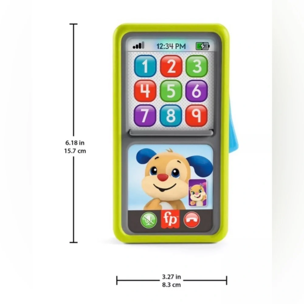 2022 Fisher-Price Laugh & Learn 2-in-1 Smart Slide to Learn Smart Phone Toy